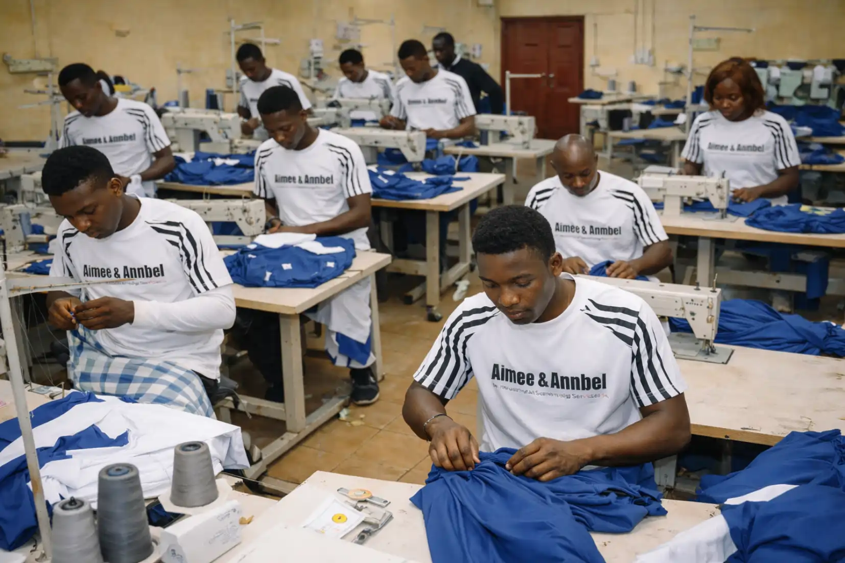 Aimee Annabel garment factory in Lagos producing bulk clothing for businesses and individuals